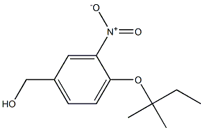 {4-[(2-methylbutan-2-yl)oxy]-3-nitrophenyl}methanol,,结构式