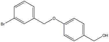 {4-[(3-bromophenyl)methoxy]phenyl}methanol,,结构式
