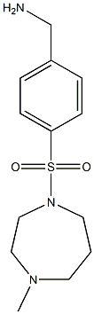 {4-[(4-methyl-1,4-diazepane-1-)sulfonyl]phenyl}methanamine,,结构式