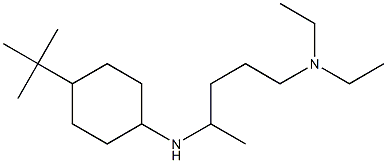 {4-[(4-tert-butylcyclohexyl)amino]pentyl}diethylamine 化学構造式