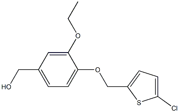 {4-[(5-chlorothiophen-2-yl)methoxy]-3-ethoxyphenyl}methanol 结构式