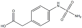 {4-[(aminosulfonyl)amino]phenyl}acetic acid 化学構造式