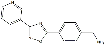 {4-[3-(pyridin-3-yl)-1,2,4-oxadiazol-5-yl]phenyl}methanamine 结构式