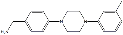 {4-[4-(3-methylphenyl)piperazin-1-yl]phenyl}methanamine Struktur