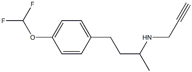 {4-[4-(difluoromethoxy)phenyl]butan-2-yl}(prop-2-yn-1-yl)amine Structure