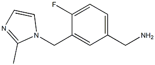 {4-fluoro-3-[(2-methyl-1H-imidazol-1-yl)methyl]phenyl}methanamine Structure