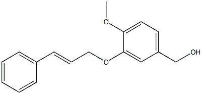 {4-methoxy-3-[(3-phenylprop-2-en-1-yl)oxy]phenyl}methanol,,结构式