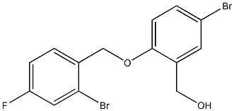 {5-bromo-2-[(2-bromo-4-fluorophenyl)methoxy]phenyl}methanol 结构式