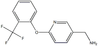 {6-[2-(trifluoromethyl)phenoxy]pyridin-3-yl}methylamine,,结构式