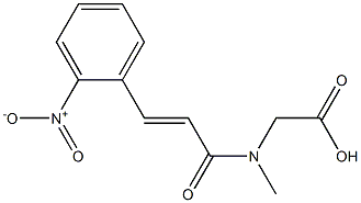 {methyl[(2E)-3-(2-nitrophenyl)prop-2-enoyl]amino}acetic acid Structure