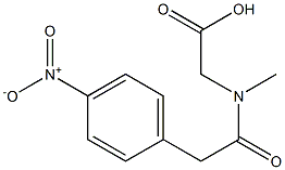 {methyl[(4-nitrophenyl)acetyl]amino}acetic acid 化学構造式