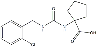 1-({[(2-chlorophenyl)methyl]carbamoyl}amino)cyclopentane-1-carboxylic acid Structure