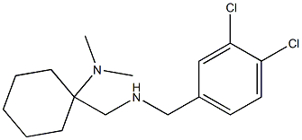 1-({[(3,4-dichlorophenyl)methyl]amino}methyl)-N,N-dimethylcyclohexan-1-amine 结构式