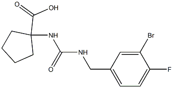 1-({[(3-bromo-4-fluorophenyl)methyl]carbamoyl}amino)cyclopentane-1-carboxylic acid