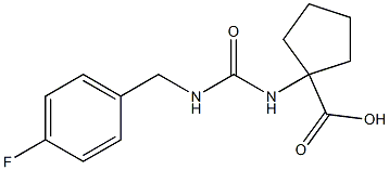 1-({[(4-fluorobenzyl)amino]carbonyl}amino)cyclopentanecarboxylic acid 结构式