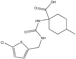  1-({[(5-chlorothiophen-2-yl)methyl]carbamoyl}amino)-4-methylcyclohexane-1-carboxylic acid