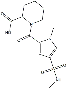 1-({1-methyl-4-[(methylamino)sulfonyl]-1H-pyrrol-2-yl}carbonyl)piperidine-2-carboxylic acid|