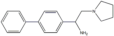 1-(1,1'-biphenyl-4-yl)-2-pyrrolidin-1-ylethanamine,,结构式