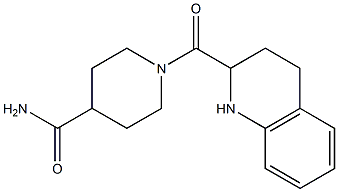 1-(1,2,3,4-tetrahydroquinolin-2-ylcarbonyl)piperidine-4-carboxamide Struktur