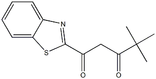 1-(1,3-benzothiazol-2-yl)-4,4-dimethylpentane-1,3-dione,,结构式