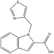 1-(1,3-thiazol-4-ylmethyl)-1H-indole-2-carboxylic acid 化学構造式