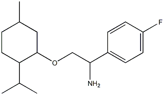 1-(1-amino-2-{[5-methyl-2-(propan-2-yl)cyclohexyl]oxy}ethyl)-4-fluorobenzene,,结构式