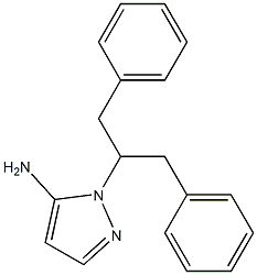 1-(1-benzyl-2-phenylethyl)-1H-pyrazol-5-amine Structure