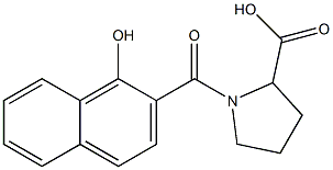 1-(1-hydroxy-2-naphthoyl)pyrrolidine-2-carboxylic acid,,结构式