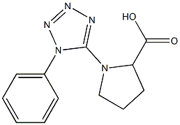 1-(1-phenyl-1H-tetrazol-5-yl)pyrrolidine-2-carboxylic acid Struktur