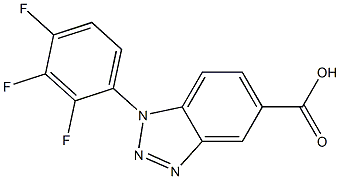 1-(2,3,4-trifluorophenyl)-1H-1,2,3-benzotriazole-5-carboxylic acid,,结构式