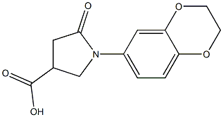 1-(2,3-dihydro-1,4-benzodioxin-6-yl)-5-oxopyrrolidine-3-carboxylic acid Structure