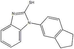1-(2,3-dihydro-1H-inden-5-yl)-1H-1,3-benzodiazole-2-thiol,,结构式