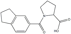 1-(2,3-dihydro-1H-inden-5-ylcarbonyl)pyrrolidine-2-carboxylic acid,,结构式