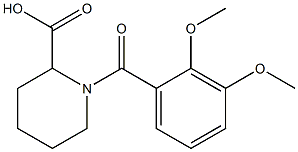 1-(2,3-dimethoxybenzoyl)piperidine-2-carboxylic acid,,结构式