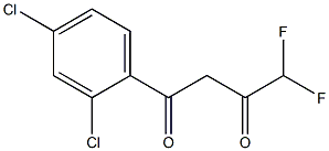 1-(2,4-dichlorophenyl)-4,4-difluorobutane-1,3-dione,,结构式