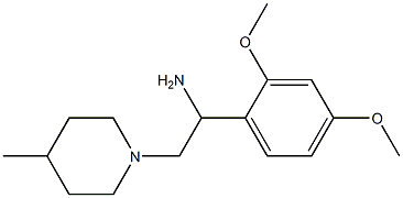 1-(2,4-dimethoxyphenyl)-2-(4-methylpiperidin-1-yl)ethanamine Structure