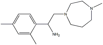 1-(2,4-dimethylphenyl)-2-(4-methyl-1,4-diazepan-1-yl)ethan-1-amine Struktur