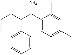 1-(2,4-dimethylphenyl)-3-methyl-2-phenylpentan-1-amine 化学構造式