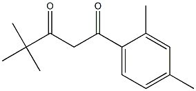 1-(2,4-dimethylphenyl)-4,4-dimethylpentane-1,3-dione,,结构式