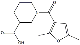 1-(2,5-dimethyl-3-furoyl)piperidine-3-carboxylic acid,,结构式