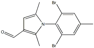 1-(2,6-dibromo-4-methylphenyl)-2,5-dimethyl-1H-pyrrole-3-carbaldehyde Struktur