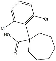 1-(2,6-dichlorophenyl)cycloheptane-1-carboxylic acid Struktur