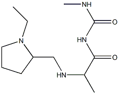 1-(2-{[(1-ethylpyrrolidin-2-yl)methyl]amino}propanoyl)-3-methylurea 结构式