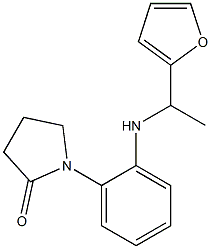 1-(2-{[1-(furan-2-yl)ethyl]amino}phenyl)pyrrolidin-2-one 化学構造式