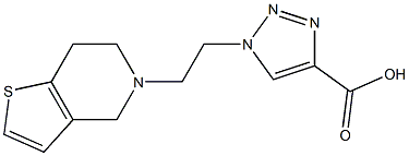 1-(2-{4H,5H,6H,7H-thieno[3,2-c]pyridin-5-yl}ethyl)-1H-1,2,3-triazole-4-carboxylic acid 结构式
