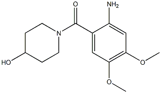 1-(2-amino-4,5-dimethoxybenzoyl)piperidin-4-ol 结构式