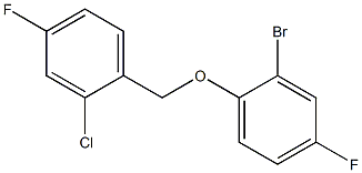 1-(2-bromo-4-fluorophenoxymethyl)-2-chloro-4-fluorobenzene Struktur