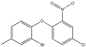 1-(2-bromo-4-methylphenoxy)-4-chloro-2-nitrobenzene,,结构式