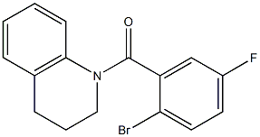 1-(2-bromo-5-fluorobenzoyl)-1,2,3,4-tetrahydroquinoline 化学構造式