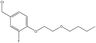 1-(2-butoxyethoxy)-4-(chloromethyl)-2-fluorobenzene 化学構造式